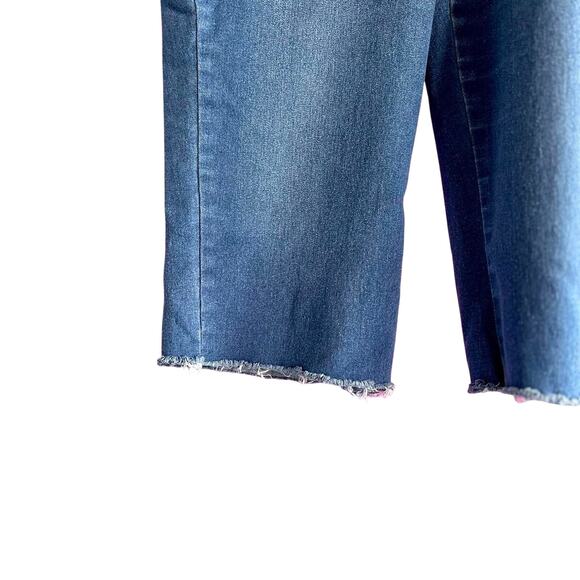 Womens Shorts Size 14 Blue Denim Classic Cut Offs Long Modest Summer Country - Picture 3 of 6